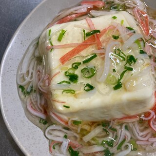 カニカマ入りあんかけ豆腐